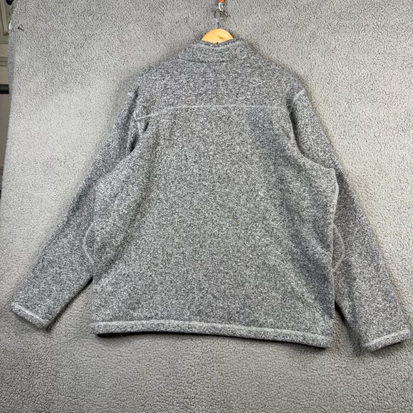 The North Face Sweater Mens XXL 1/4 Zip Pullover Gray Fleece Lined High Neck - Picture 6 of 15